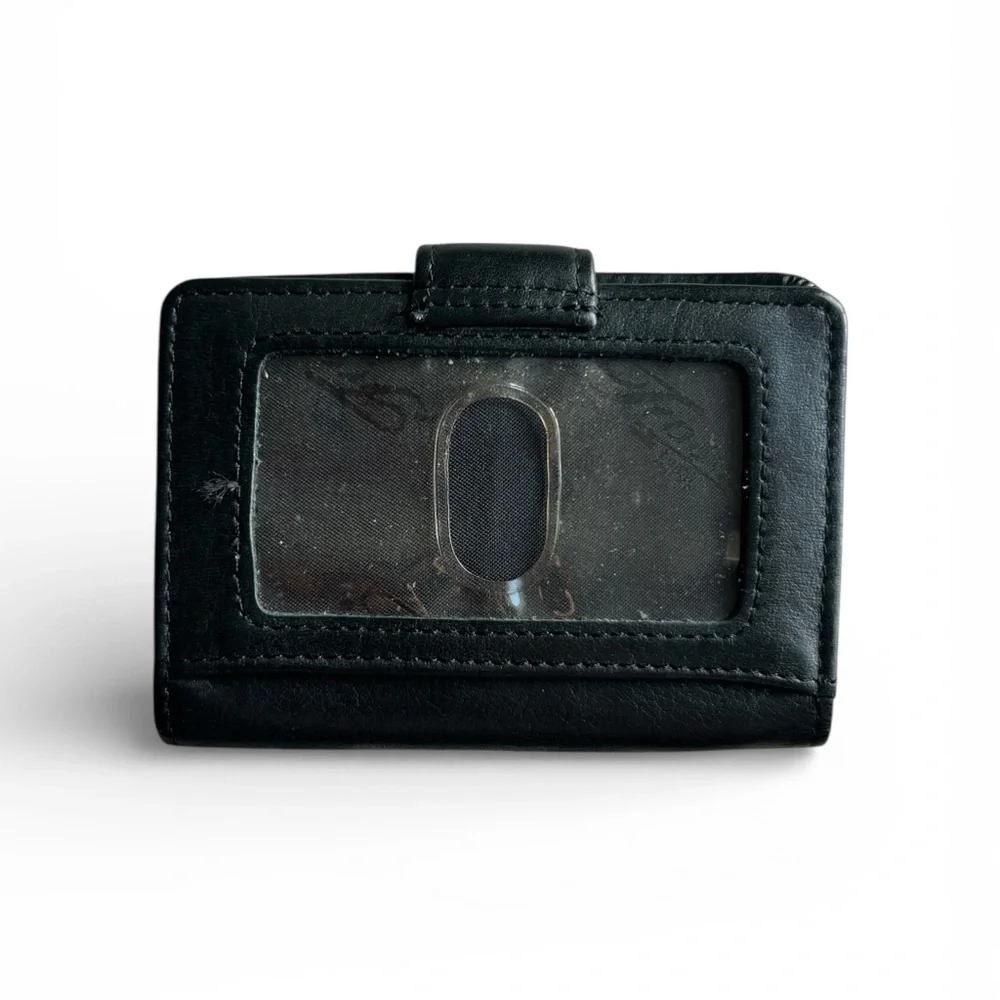 Fossil Black Leather small wallet card holder